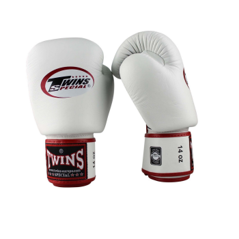 Gants de boxe sport de combat pour enfants 6 oz rouge et blanc