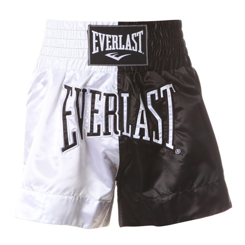 Everlast Short de boxe thaïlandais pour homme, Noir/Dos, XL : :  Mode