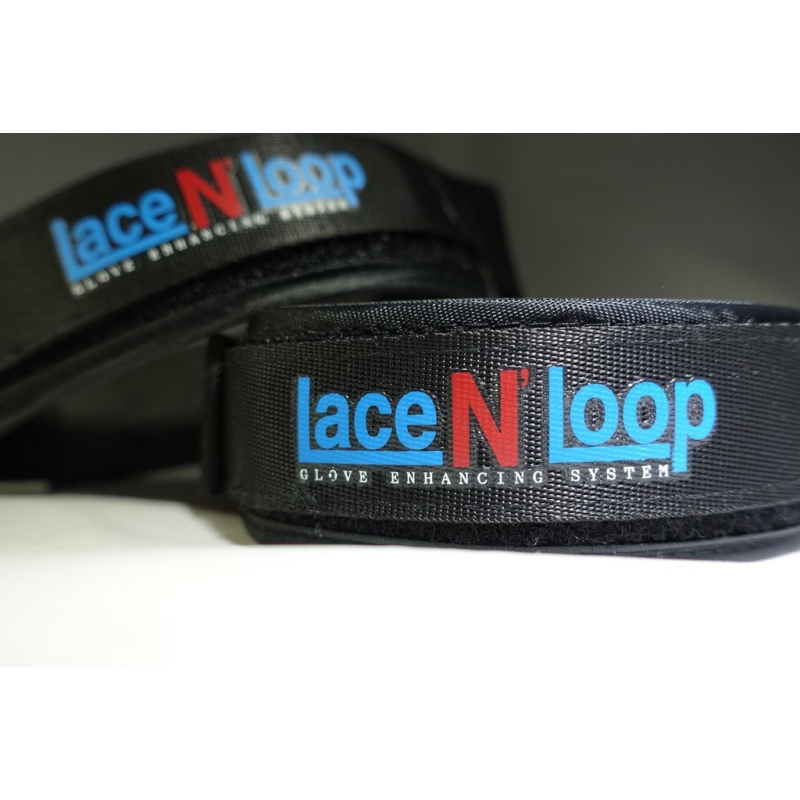 Velcro pour Gants de Boxe à Lacets Lace N Loop - Noir 